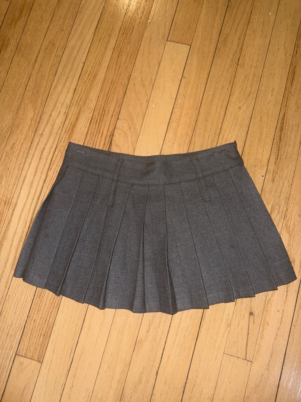 The Frankie Shop Pleated Mini Skirt - Charcoal Gray